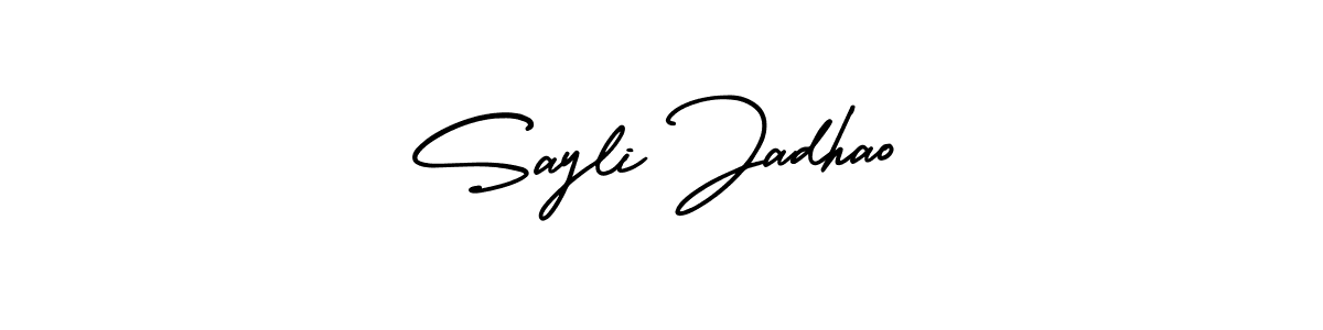 How to make Sayli Jadhao name signature. Use AmerikaSignatureDemo-Regular style for creating short signs online. This is the latest handwritten sign. Sayli Jadhao signature style 3 images and pictures png