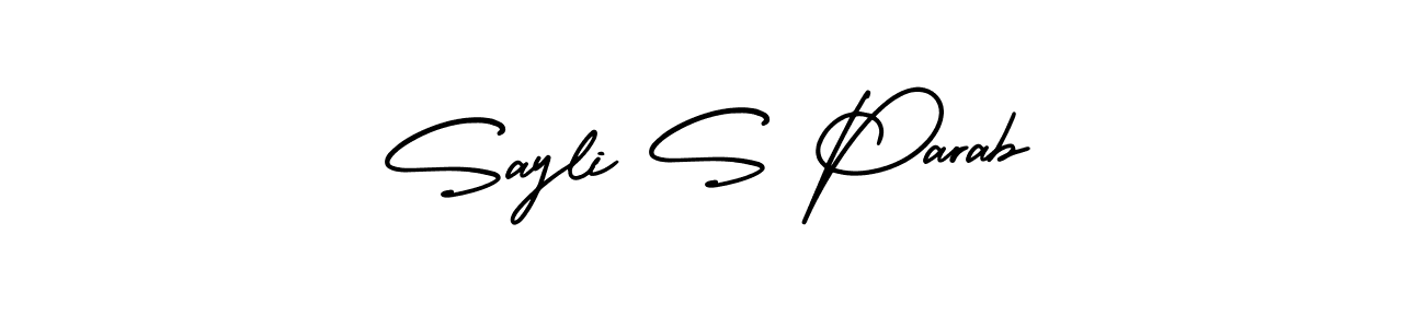 Similarly AmerikaSignatureDemo-Regular is the best handwritten signature design. Signature creator online .You can use it as an online autograph creator for name Sayli S Parab. Sayli S Parab signature style 3 images and pictures png
