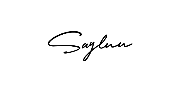 How to make Sayluu signature? AmerikaSignatureDemo-Regular is a professional autograph style. Create handwritten signature for Sayluu name. Sayluu signature style 3 images and pictures png