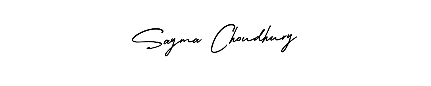 Design your own signature with our free online signature maker. With this signature software, you can create a handwritten (AmerikaSignatureDemo-Regular) signature for name Sayma Choudhury. Sayma Choudhury signature style 3 images and pictures png