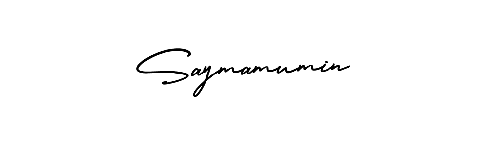 Create a beautiful signature design for name Saymamumin. With this signature (AmerikaSignatureDemo-Regular) fonts, you can make a handwritten signature for free. Saymamumin signature style 3 images and pictures png