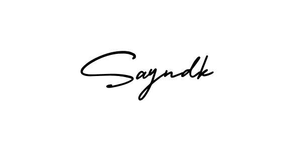 Create a beautiful signature design for name Sayndk. With this signature (AmerikaSignatureDemo-Regular) fonts, you can make a handwritten signature for free. Sayndk signature style 3 images and pictures png