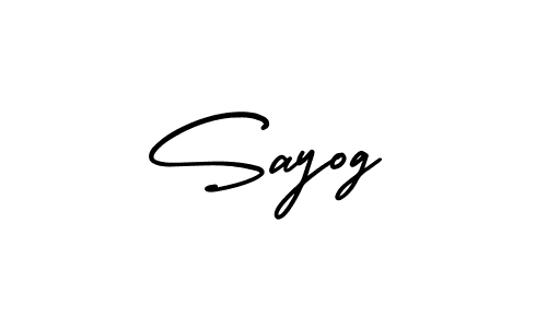 The best way (AmerikaSignatureDemo-Regular) to make a short signature is to pick only two or three words in your name. The name Sayog include a total of six letters. For converting this name. Sayog signature style 3 images and pictures png