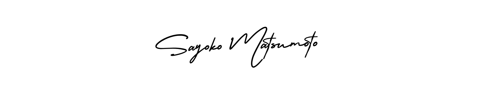 How to Draw Sayoko Matsumoto signature style? AmerikaSignatureDemo-Regular is a latest design signature styles for name Sayoko Matsumoto. Sayoko Matsumoto signature style 3 images and pictures png