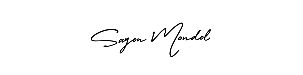 if you are searching for the best signature style for your name Sayon Mondol. so please give up your signature search. here we have designed multiple signature styles  using AmerikaSignatureDemo-Regular. Sayon Mondol signature style 3 images and pictures png