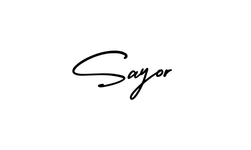 How to make Sayor name signature. Use AmerikaSignatureDemo-Regular style for creating short signs online. This is the latest handwritten sign. Sayor signature style 3 images and pictures png