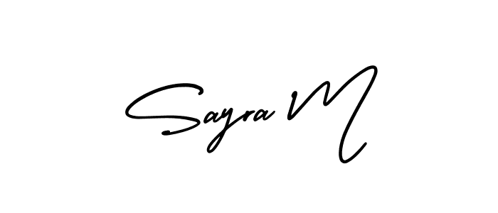 AmerikaSignatureDemo-Regular is a professional signature style that is perfect for those who want to add a touch of class to their signature. It is also a great choice for those who want to make their signature more unique. Get Sayra M name to fancy signature for free. Sayra M signature style 3 images and pictures png