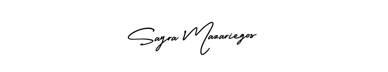 Make a short Sayra Mazariegos signature style. Manage your documents anywhere anytime using AmerikaSignatureDemo-Regular. Create and add eSignatures, submit forms, share and send files easily. Sayra Mazariegos signature style 3 images and pictures png