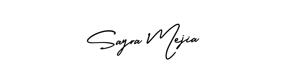 Create a beautiful signature design for name Sayra Mejia. With this signature (AmerikaSignatureDemo-Regular) fonts, you can make a handwritten signature for free. Sayra Mejia signature style 3 images and pictures png
