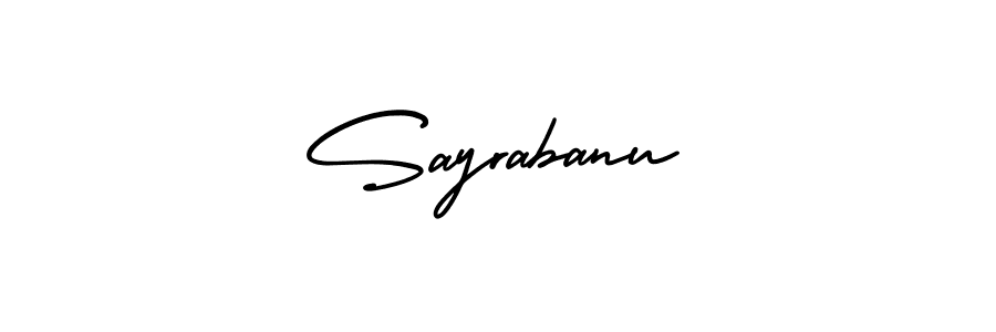 Create a beautiful signature design for name Sayrabanu. With this signature (AmerikaSignatureDemo-Regular) fonts, you can make a handwritten signature for free. Sayrabanu signature style 3 images and pictures png