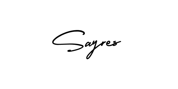 Make a beautiful signature design for name Sayres. Use this online signature maker to create a handwritten signature for free. Sayres signature style 3 images and pictures png