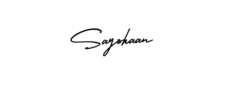 Also we have Sayshaan name is the best signature style. Create professional handwritten signature collection using AmerikaSignatureDemo-Regular autograph style. Sayshaan signature style 3 images and pictures png