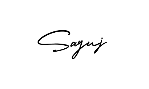 How to make Sayuj name signature. Use AmerikaSignatureDemo-Regular style for creating short signs online. This is the latest handwritten sign. Sayuj signature style 3 images and pictures png