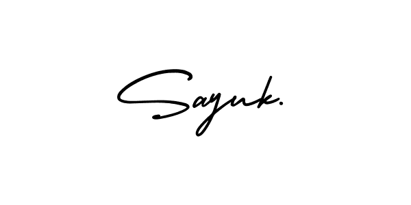 Sayuk. stylish signature style. Best Handwritten Sign (AmerikaSignatureDemo-Regular) for my name. Handwritten Signature Collection Ideas for my name Sayuk.. Sayuk. signature style 3 images and pictures png