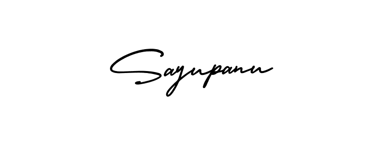 Make a beautiful signature design for name Sayupanu. Use this online signature maker to create a handwritten signature for free. Sayupanu signature style 3 images and pictures png