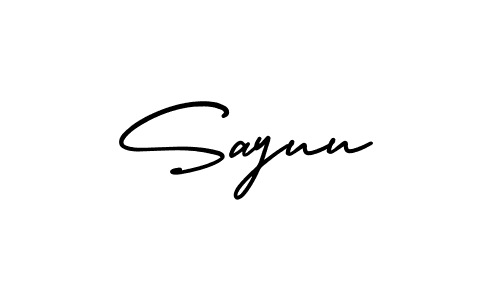 Create a beautiful signature design for name Sayuu. With this signature (AmerikaSignatureDemo-Regular) fonts, you can make a handwritten signature for free. Sayuu signature style 3 images and pictures png