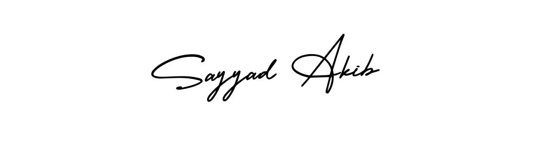 Use a signature maker to create a handwritten signature online. With this signature software, you can design (AmerikaSignatureDemo-Regular) your own signature for name Sayyad Akib. Sayyad Akib signature style 3 images and pictures png