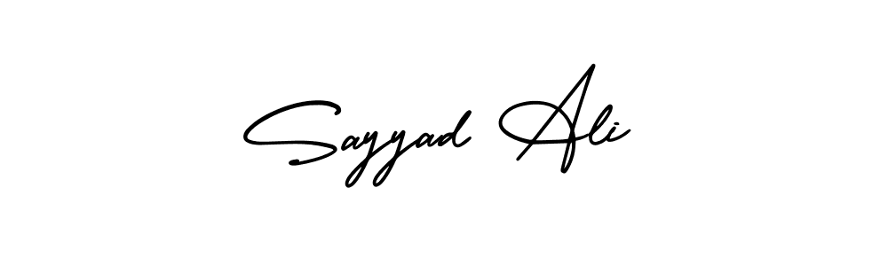 How to Draw Sayyad Ali signature style? AmerikaSignatureDemo-Regular is a latest design signature styles for name Sayyad Ali. Sayyad Ali signature style 3 images and pictures png