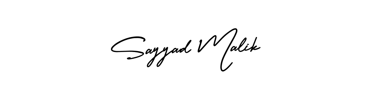 How to make Sayyad Malik signature? AmerikaSignatureDemo-Regular is a professional autograph style. Create handwritten signature for Sayyad Malik name. Sayyad Malik signature style 3 images and pictures png