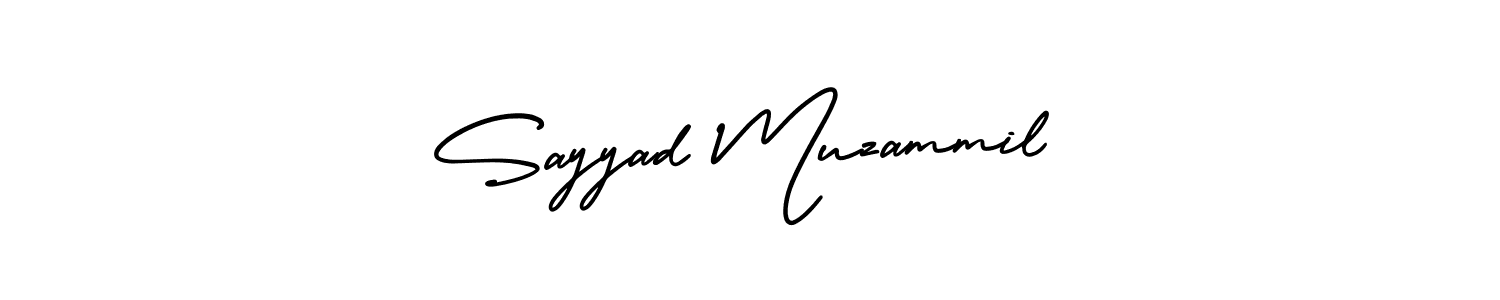 Sayyad Muzammil stylish signature style. Best Handwritten Sign (AmerikaSignatureDemo-Regular) for my name. Handwritten Signature Collection Ideas for my name Sayyad Muzammil. Sayyad Muzammil signature style 3 images and pictures png