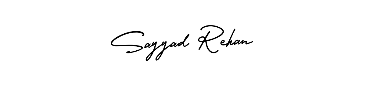 It looks lik you need a new signature style for name Sayyad Rehan. Design unique handwritten (AmerikaSignatureDemo-Regular) signature with our free signature maker in just a few clicks. Sayyad Rehan signature style 3 images and pictures png