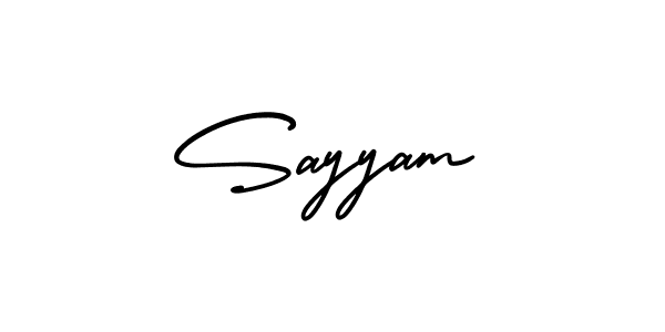 Design your own signature with our free online signature maker. With this signature software, you can create a handwritten (AmerikaSignatureDemo-Regular) signature for name Sayyam. Sayyam signature style 3 images and pictures png