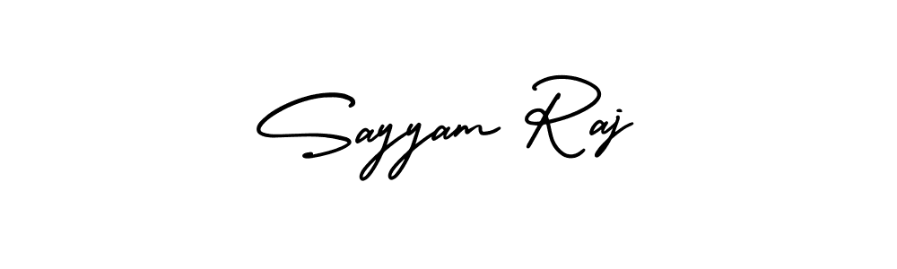 How to Draw Sayyam Raj signature style? AmerikaSignatureDemo-Regular is a latest design signature styles for name Sayyam Raj. Sayyam Raj signature style 3 images and pictures png