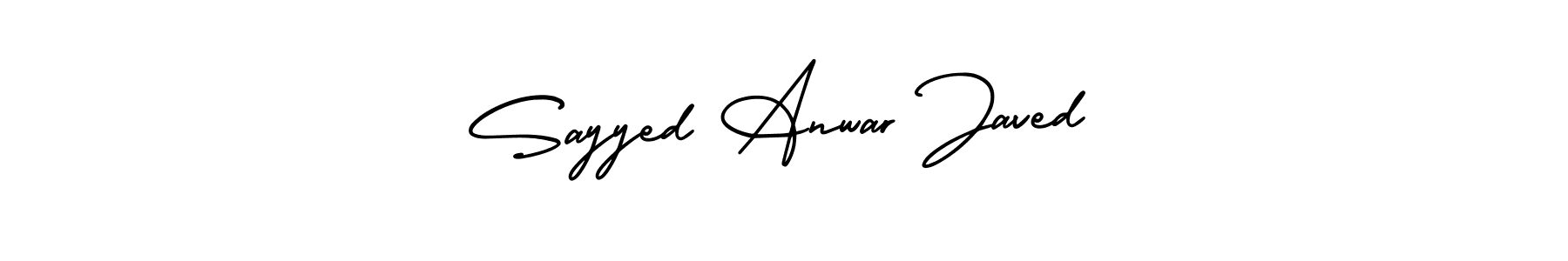 How to Draw Sayyed Anwar Javed signature style? AmerikaSignatureDemo-Regular is a latest design signature styles for name Sayyed Anwar Javed. Sayyed Anwar Javed signature style 3 images and pictures png