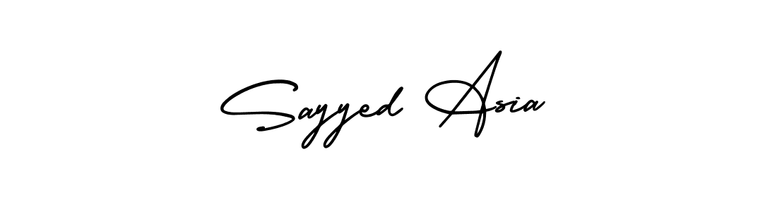 AmerikaSignatureDemo-Regular is a professional signature style that is perfect for those who want to add a touch of class to their signature. It is also a great choice for those who want to make their signature more unique. Get Sayyed Asia name to fancy signature for free. Sayyed Asia signature style 3 images and pictures png