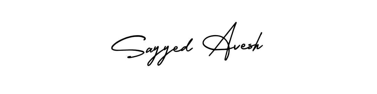 How to make Sayyed Avesh name signature. Use AmerikaSignatureDemo-Regular style for creating short signs online. This is the latest handwritten sign. Sayyed Avesh signature style 3 images and pictures png