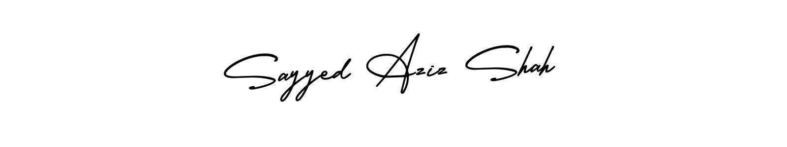 Create a beautiful signature design for name Sayyed Aziz Shah. With this signature (AmerikaSignatureDemo-Regular) fonts, you can make a handwritten signature for free. Sayyed Aziz Shah signature style 3 images and pictures png