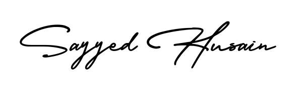 Give your name Sayyed Husain an exquisite flair with the AmerikaSignatureDemo-Regular script font. Ideal for contracts, resumes, and formal letterheads. Sayyed Husain signature style 3 images and pictures png