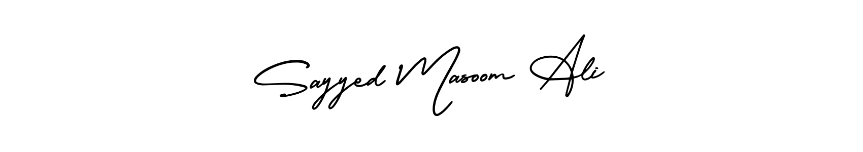 How to make Sayyed Masoom Ali name signature. Use AmerikaSignatureDemo-Regular style for creating short signs online. This is the latest handwritten sign. Sayyed Masoom Ali signature style 3 images and pictures png
