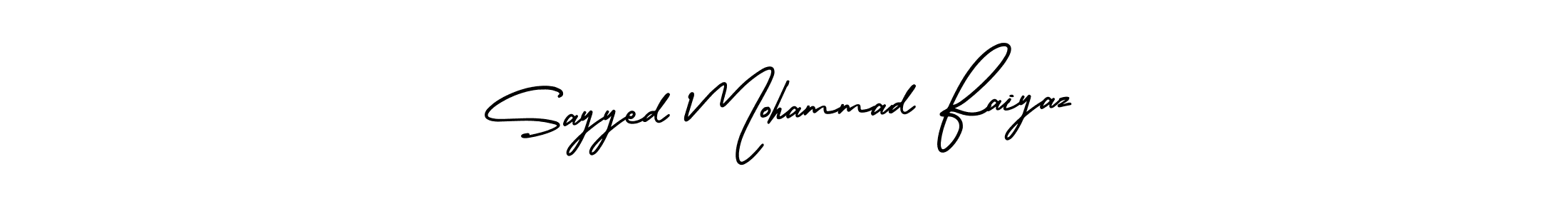Create a beautiful signature design for name Sayyed Mohammad Faiyaz. With this signature (AmerikaSignatureDemo-Regular) fonts, you can make a handwritten signature for free. Sayyed Mohammad Faiyaz signature style 3 images and pictures png