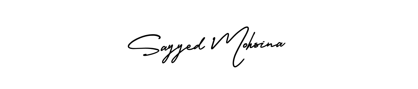 if you are searching for the best signature style for your name Sayyed Mohsina. so please give up your signature search. here we have designed multiple signature styles  using AmerikaSignatureDemo-Regular. Sayyed Mohsina signature style 3 images and pictures png