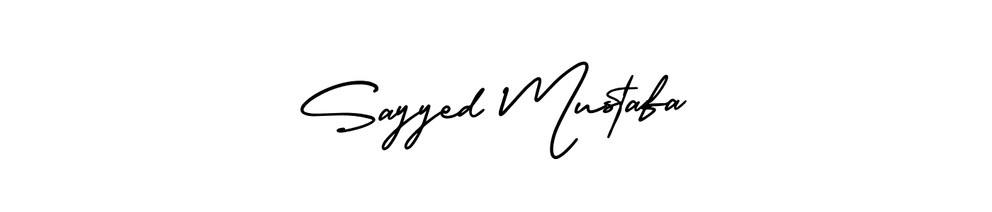 How to make Sayyed Mustafa signature? AmerikaSignatureDemo-Regular is a professional autograph style. Create handwritten signature for Sayyed Mustafa name. Sayyed Mustafa signature style 3 images and pictures png