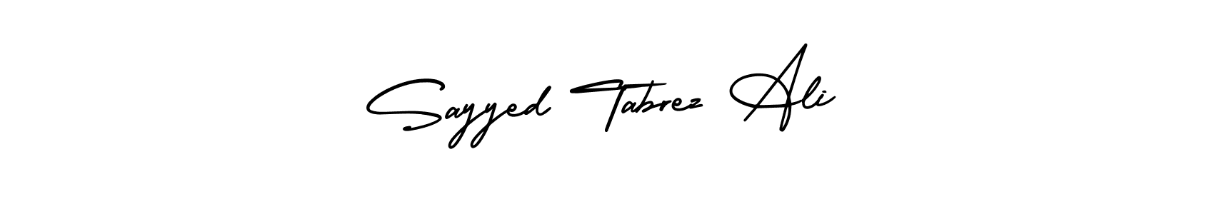 Also You can easily find your signature by using the search form. We will create Sayyed Tabrez Ali name handwritten signature images for you free of cost using AmerikaSignatureDemo-Regular sign style. Sayyed Tabrez Ali signature style 3 images and pictures png