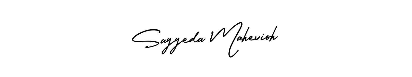 Similarly AmerikaSignatureDemo-Regular is the best handwritten signature design. Signature creator online .You can use it as an online autograph creator for name Sayyeda Mahevish. Sayyeda Mahevish signature style 3 images and pictures png