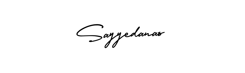 Make a beautiful signature design for name Sayyedanas. With this signature (AmerikaSignatureDemo-Regular) style, you can create a handwritten signature for free. Sayyedanas signature style 3 images and pictures png