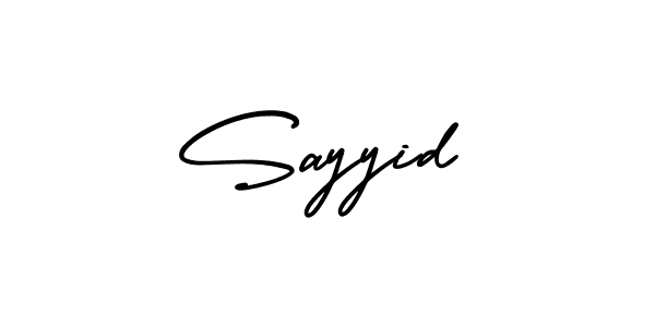 Make a beautiful signature design for name Sayyid. With this signature (AmerikaSignatureDemo-Regular) style, you can create a handwritten signature for free. Sayyid signature style 3 images and pictures png