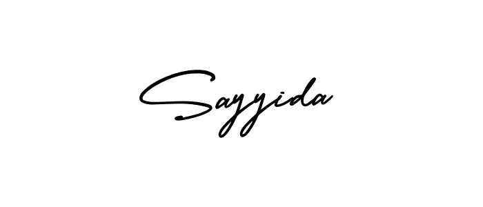 The best way (AmerikaSignatureDemo-Regular) to make a short signature is to pick only two or three words in your name. The name Sayyida include a total of six letters. For converting this name. Sayyida signature style 3 images and pictures png