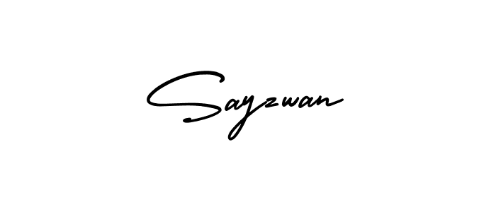 You should practise on your own different ways (AmerikaSignatureDemo-Regular) to write your name (Sayzwan) in signature. don't let someone else do it for you. Sayzwan signature style 3 images and pictures png