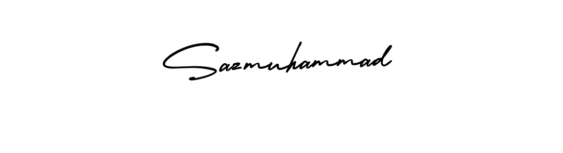 Sazmuhammad stylish signature style. Best Handwritten Sign (AmerikaSignatureDemo-Regular) for my name. Handwritten Signature Collection Ideas for my name Sazmuhammad. Sazmuhammad signature style 3 images and pictures png