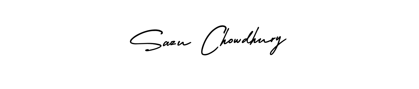 Make a beautiful signature design for name Sazu Chowdhury. With this signature (AmerikaSignatureDemo-Regular) style, you can create a handwritten signature for free. Sazu Chowdhury signature style 3 images and pictures png