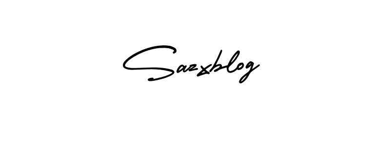 Make a beautiful signature design for name Sazxblog. With this signature (AmerikaSignatureDemo-Regular) style, you can create a handwritten signature for free. Sazxblog signature style 3 images and pictures png