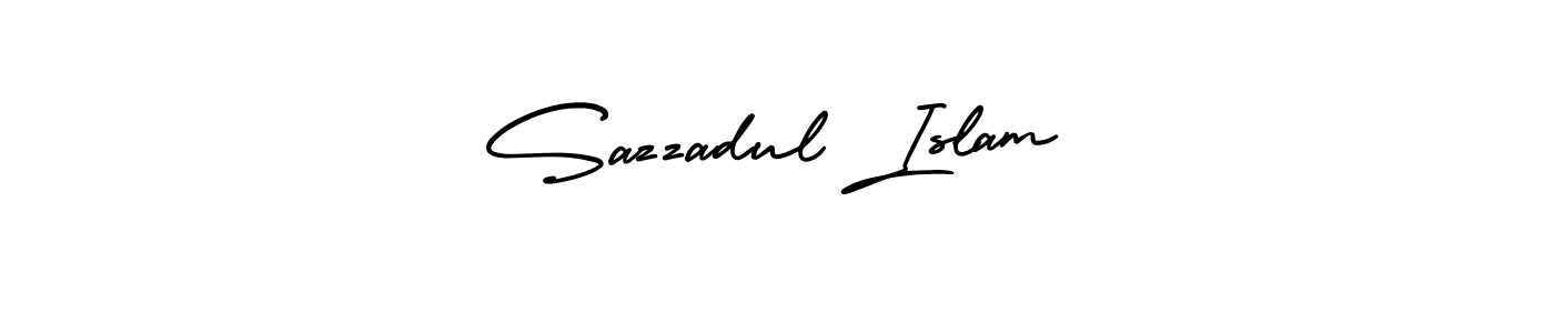 Sazzadul Islam stylish signature style. Best Handwritten Sign (AmerikaSignatureDemo-Regular) for my name. Handwritten Signature Collection Ideas for my name Sazzadul Islam. Sazzadul Islam signature style 3 images and pictures png