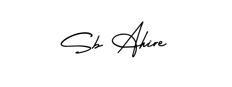 Use a signature maker to create a handwritten signature online. With this signature software, you can design (AmerikaSignatureDemo-Regular) your own signature for name Sb Ahire. Sb Ahire signature style 3 images and pictures png