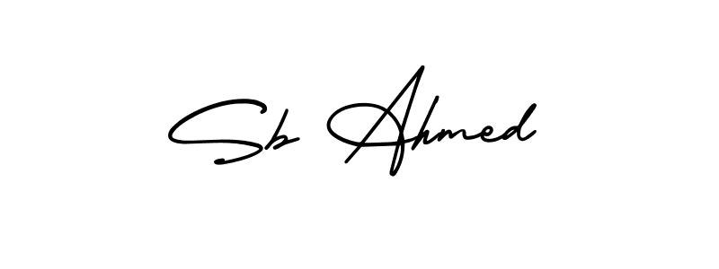 How to Draw Sb Ahmed signature style? AmerikaSignatureDemo-Regular is a latest design signature styles for name Sb Ahmed. Sb Ahmed signature style 3 images and pictures png