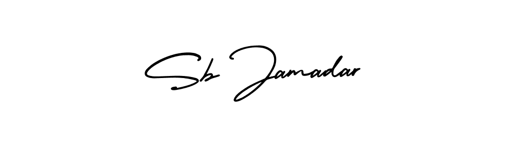 How to make Sb Jamadar name signature. Use AmerikaSignatureDemo-Regular style for creating short signs online. This is the latest handwritten sign. Sb Jamadar signature style 3 images and pictures png