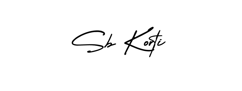 How to make Sb Korti signature? AmerikaSignatureDemo-Regular is a professional autograph style. Create handwritten signature for Sb Korti name. Sb Korti signature style 3 images and pictures png